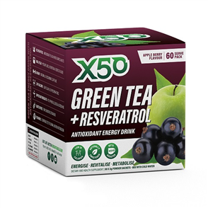X50 GREEN TEA + RESVERATROL APPLE BERRY