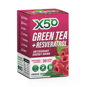 X50 GREEN TEA + RESVERATROL RASPBERRY