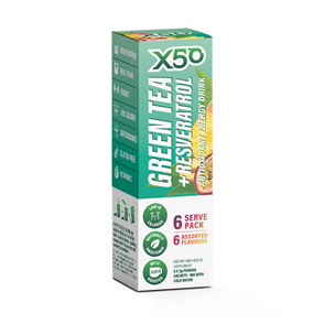 X50 GREEN TEA + RESVERATROL ASSORTED FLAVOURS